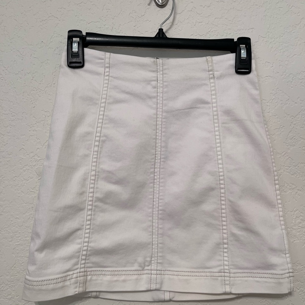 Free People Cream Mini Skirt